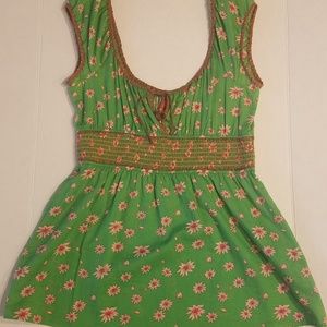 Free People Flower Design Shirt. SZ 12. EUC.